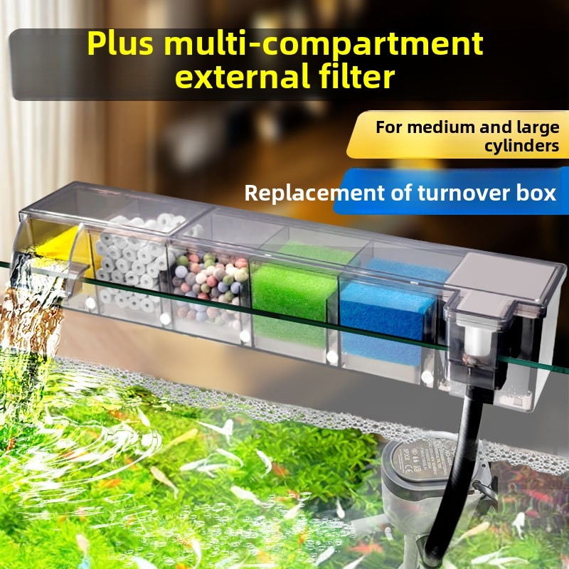 Reef Tank Filter - Filtro Bioquímico Multi-Câmara para Aquário, Montagem