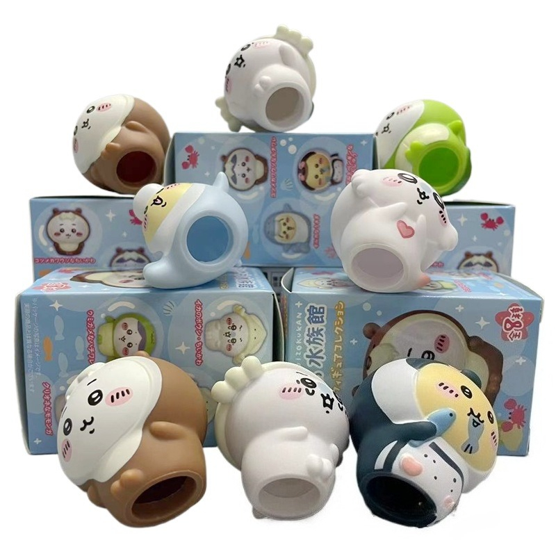 8 peças/caixa Figuras Kawaii C - Marine Fish Tank avaliação e preço