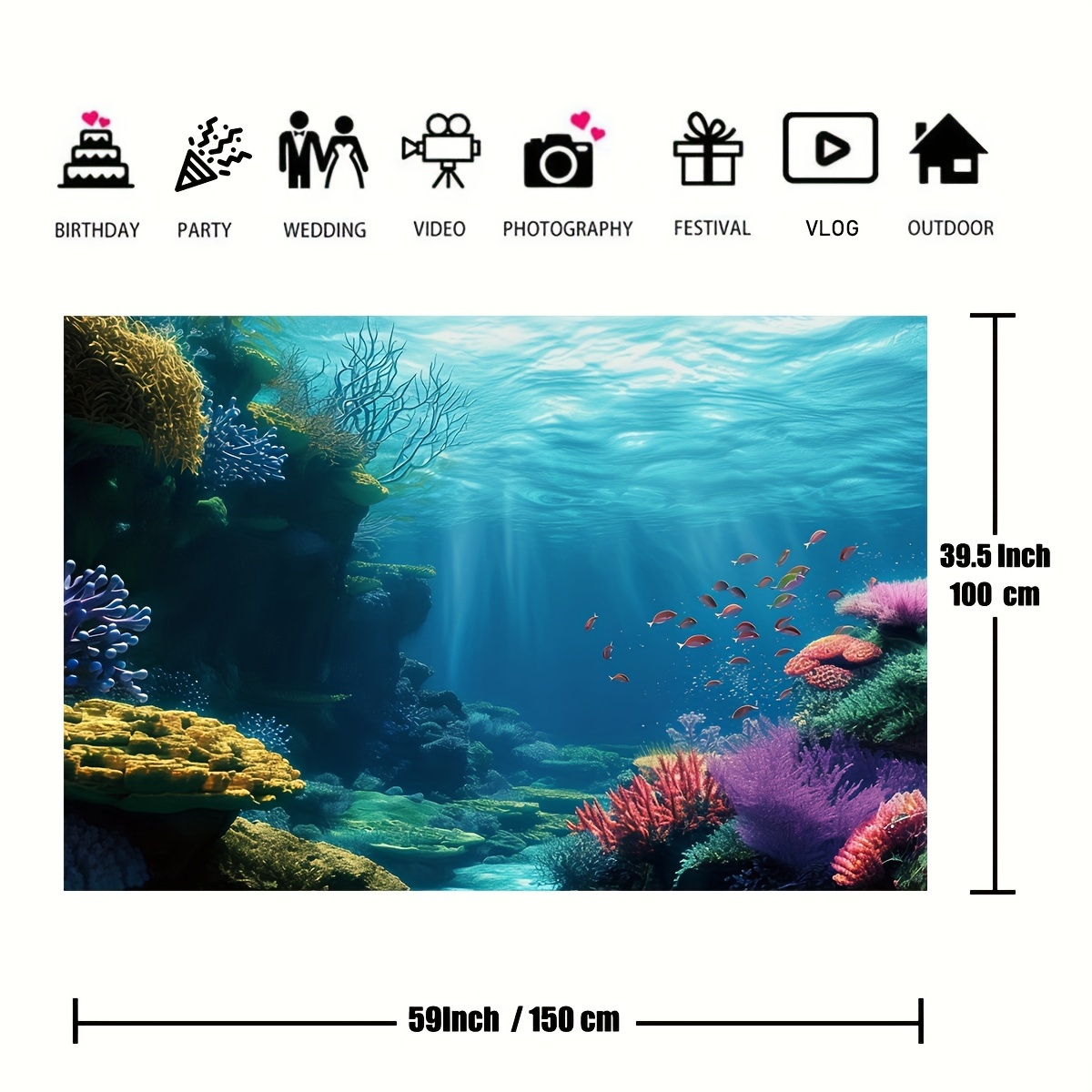 1 unidade de tapeçaria plana 2 - Marine Coral avaliação e preço