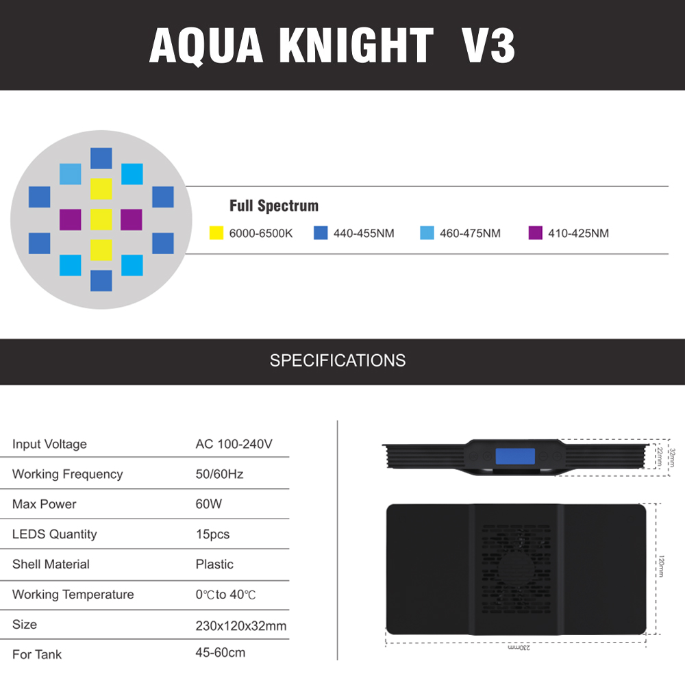 60w luz de aquário recife mari - Reef Lighting avaliação e preço