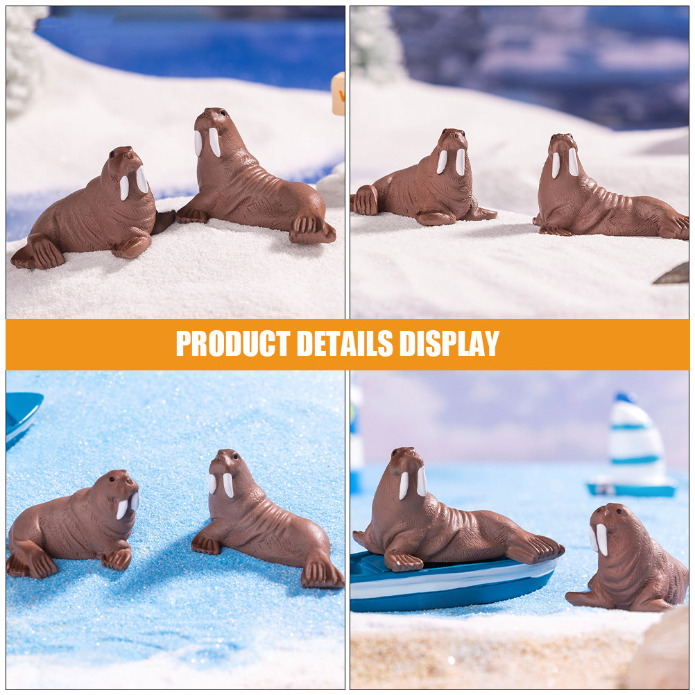 2 peças de miniaturas de morsa - Ocean Aquarium avaliação e preço